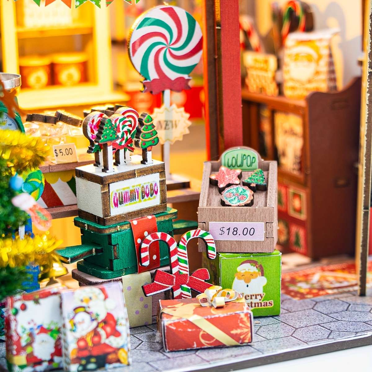 Building Toy Architectural Model Toy Set Items Holiday Season Candy House