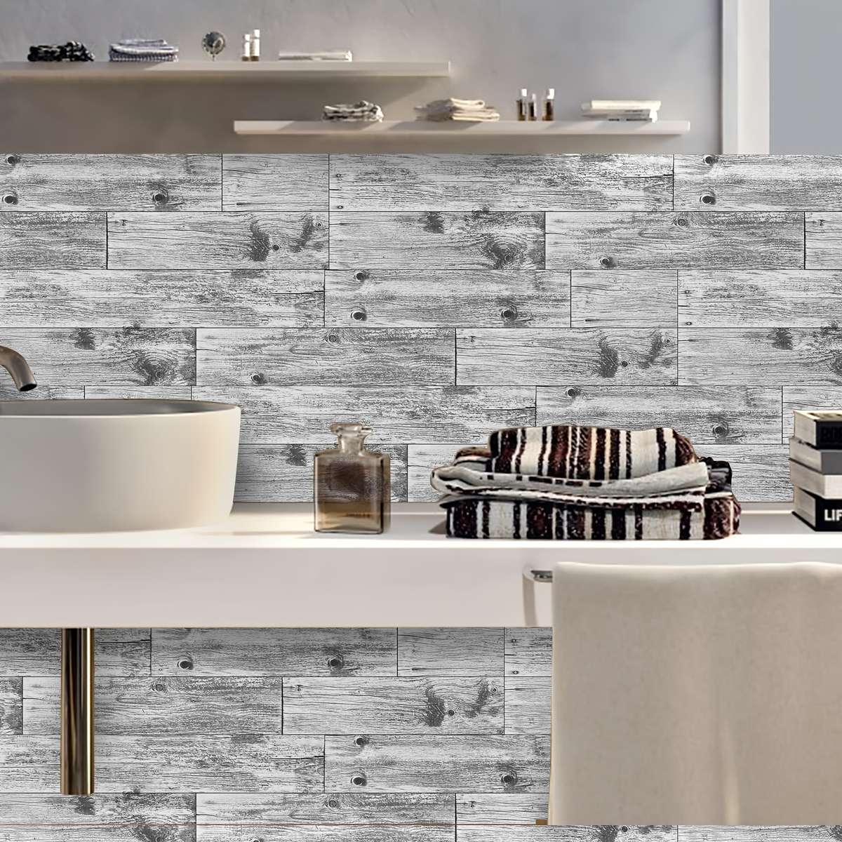 Self Adhesive Floor Stickers 15Cmx90Cmx5Pcs