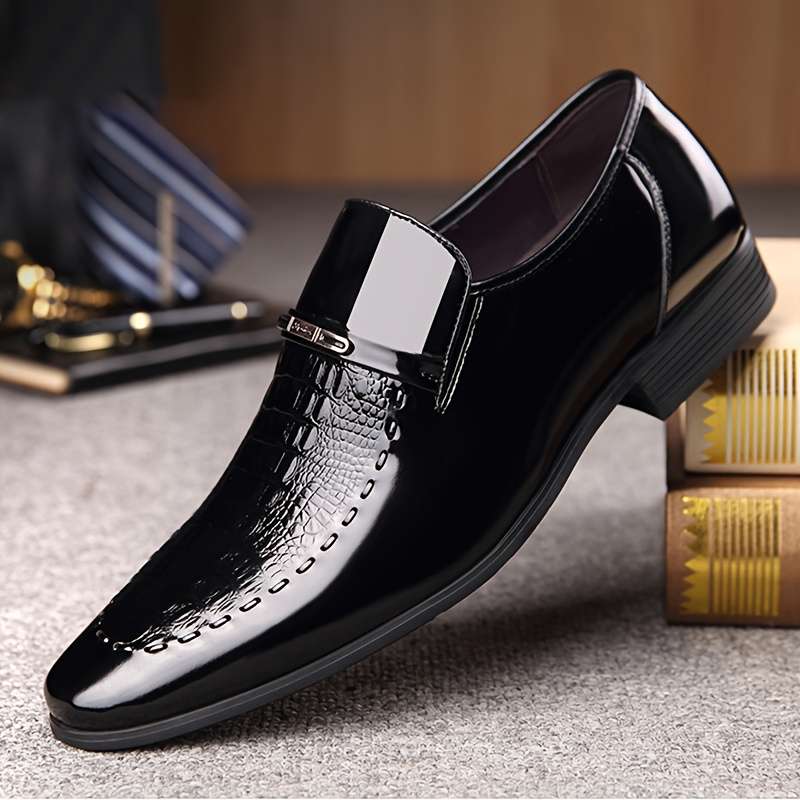 Mens Leather Shoes Color Black Sizeuk 7.5