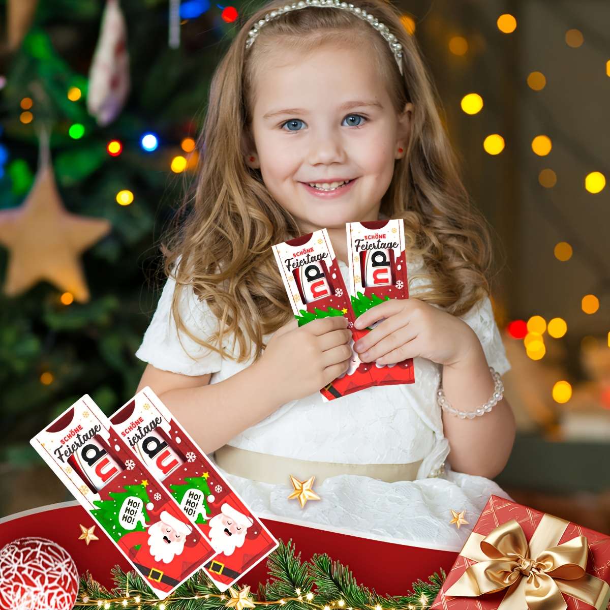 Christmas Gift Boxes Style Red -Ho  Quantity 10Pcs