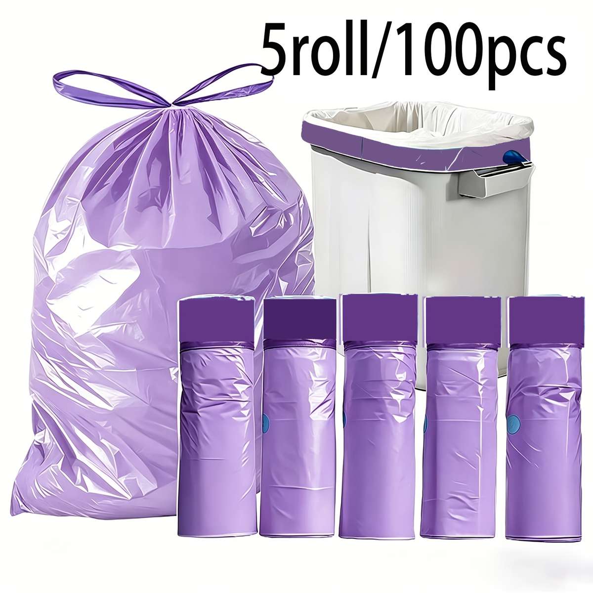 Trash Bag5Rolls100Pcs