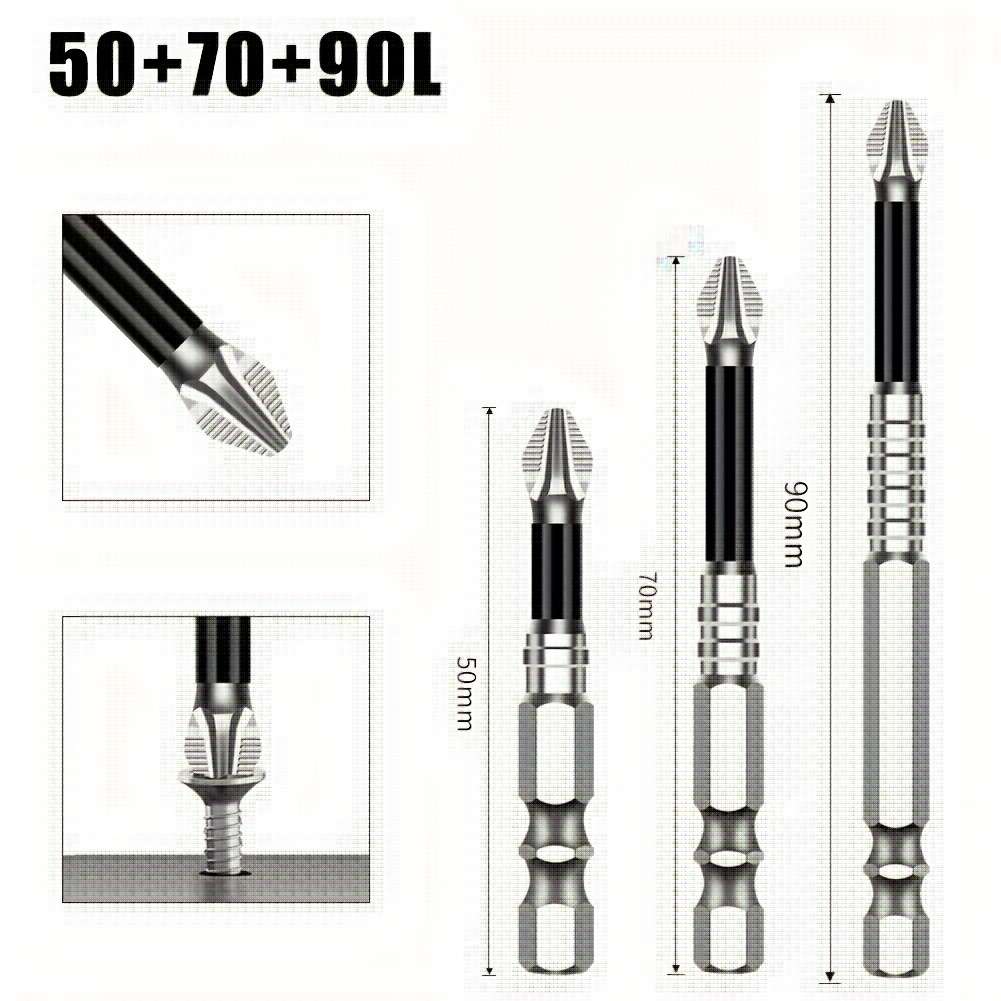 Screwdriver Bit Tool Set Model 3Pcs 50 Add  70 Add  90L