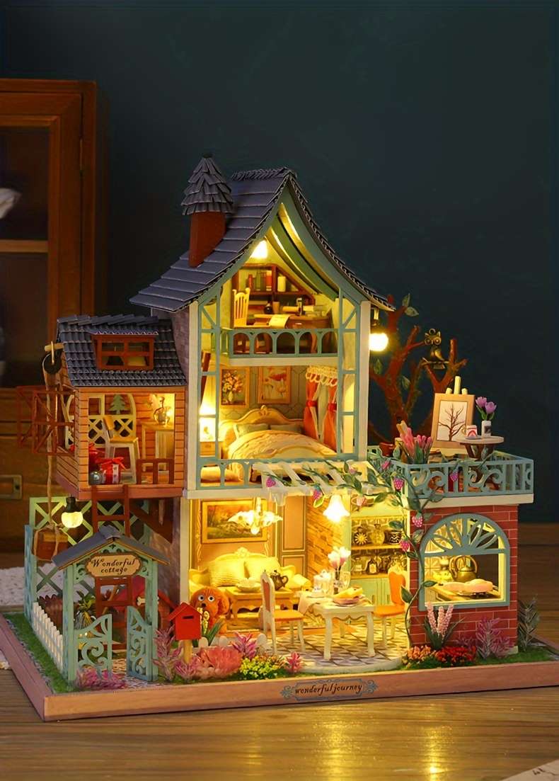 3D Building Model Puzzle Set Style Jungle Secret