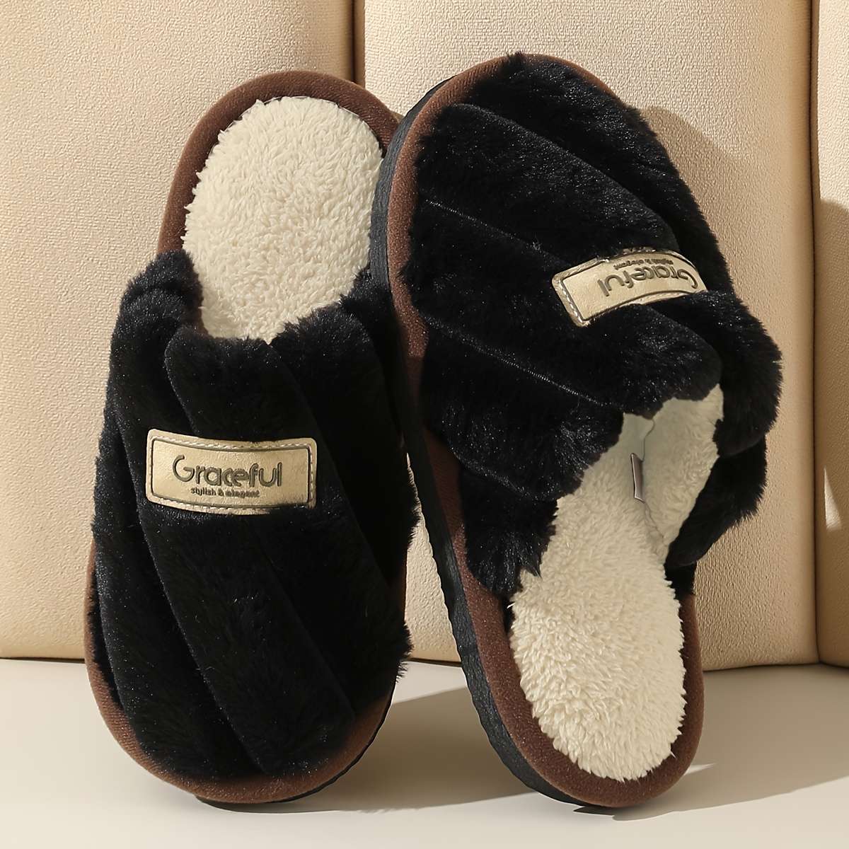 Cotton Slippers Color White Sizeuk 6.5-7