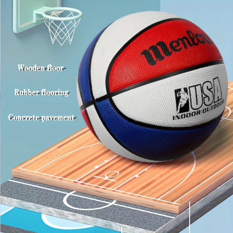 Basketball Color Red White And Blue No 6 Ball