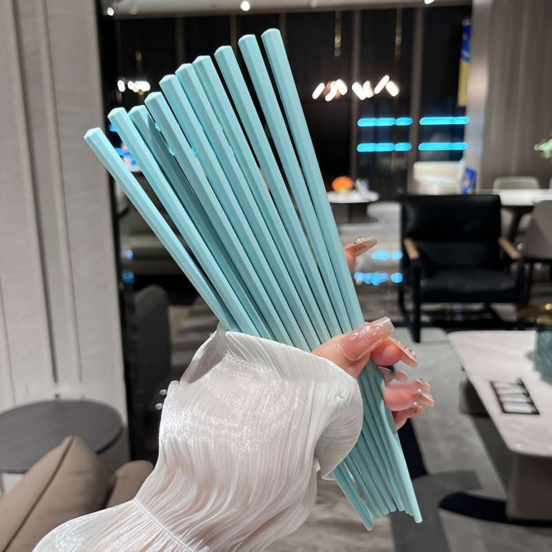 Chopsticks Quantity 5 Pairs Simple Blue