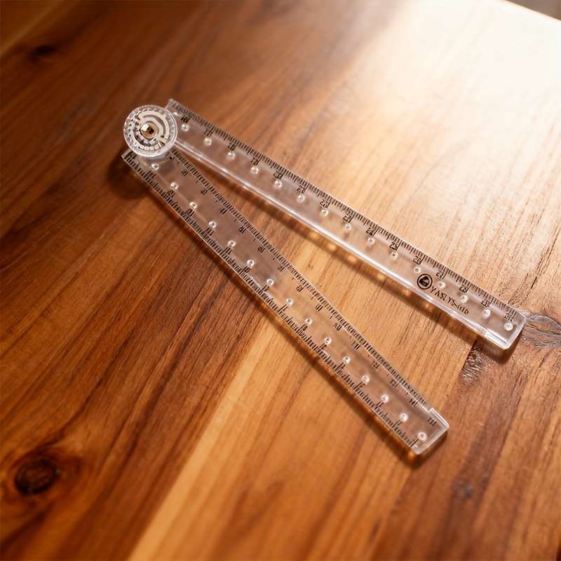 Ruler Model 30Cm Folding*1 Free Protractor*1 Itemsacrylic Transparent Ruler