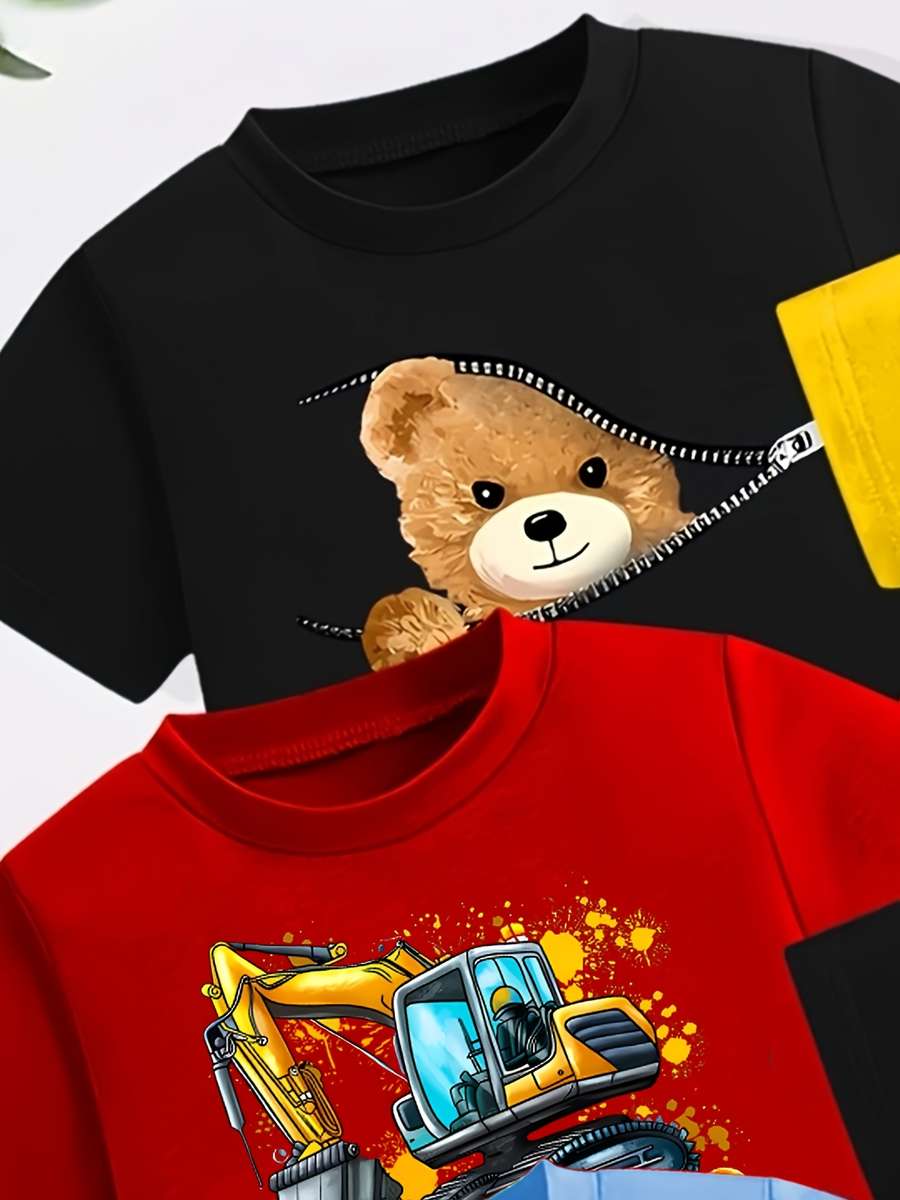 Boys T Shirt Color Mixed Color Size5-6Y