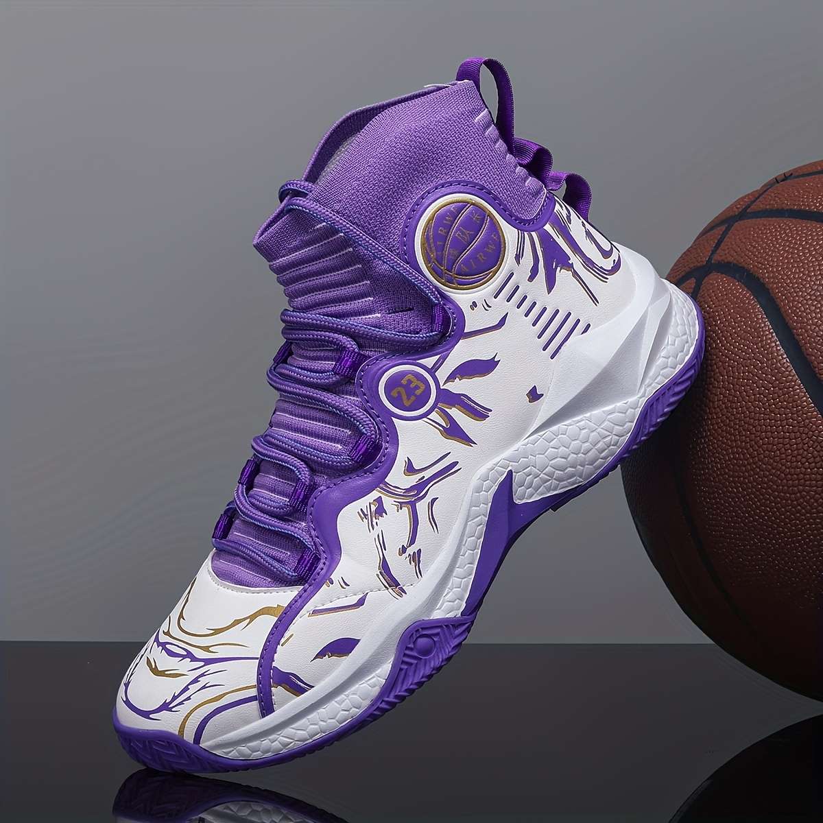 Sneakers White Purple Size Uk 10.5