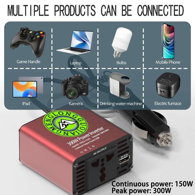 Inverter Color Red Model300W