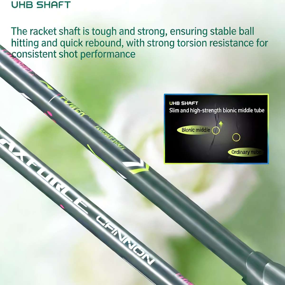 Badminton Racket Model Dark Green 5U