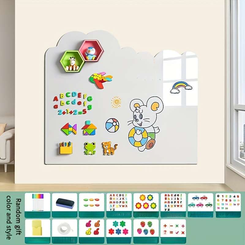 Wall Stickers Color White Cloud 58*90Cm  Gift Bag 7Piece Set