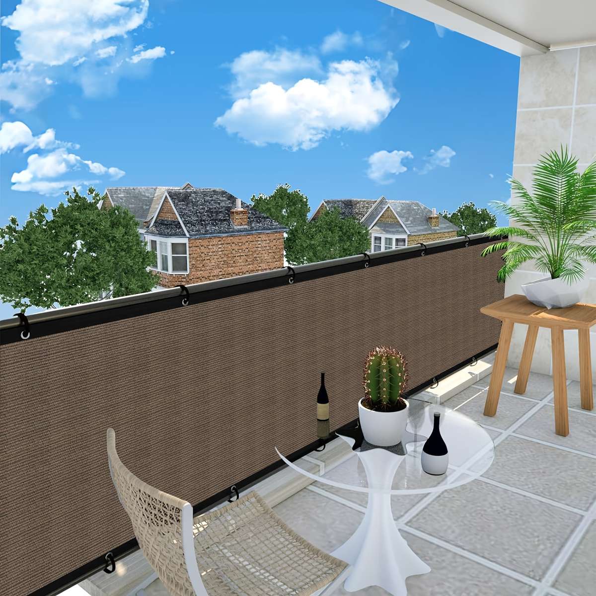 Heavy Duty Outdoor Privacy Screen For Backyard Black