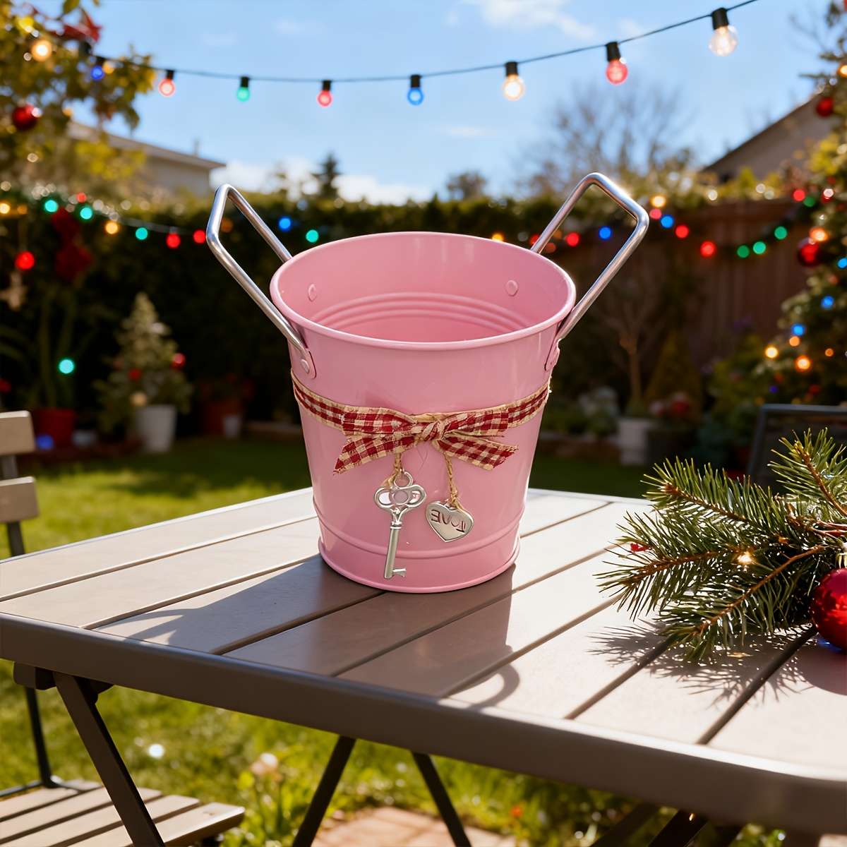 Flowerpot  2Pcscolor White  Add  Pink