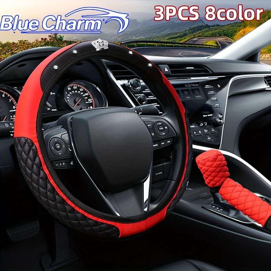 Car Steering Wheel Cover Red