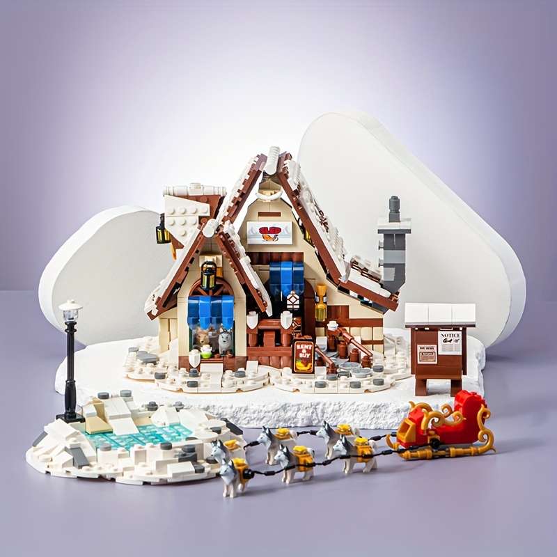 Building Toy Architectural Model Toy Set Style Santa S House