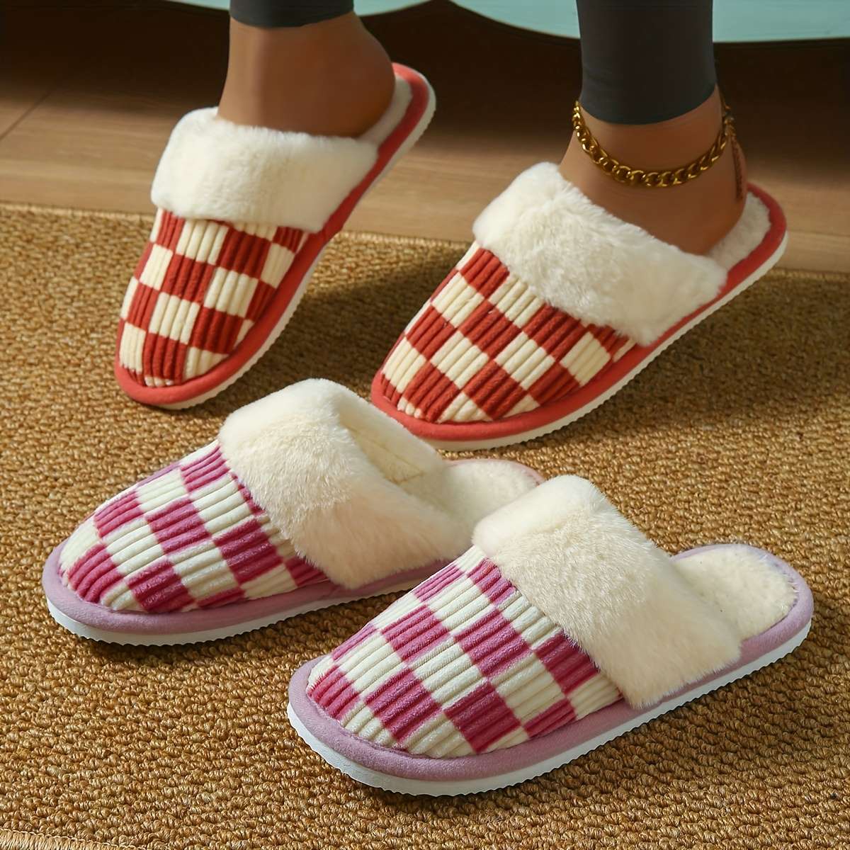 Cotton Slippers Color Grey Sizeuk 6.5-7