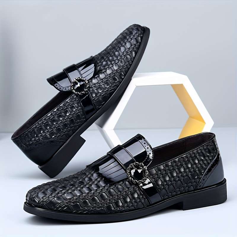 Mens Leather Shoes Color Black Sizeuk 5.5