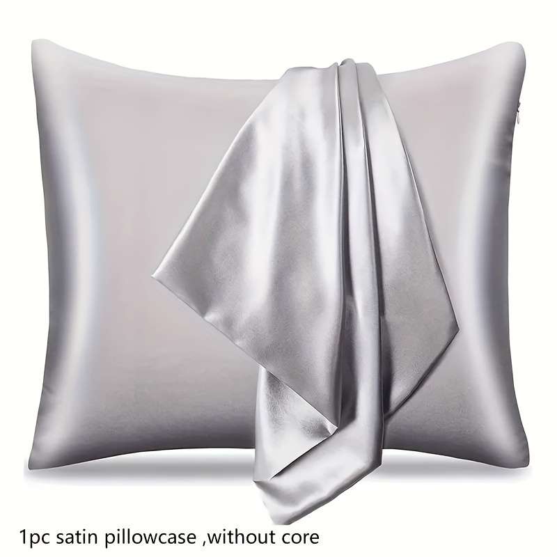 Satin Pillowcase Color Light Grey Size50Cm*90Cm