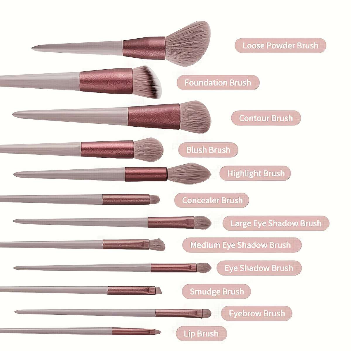 Makeup Brush Set Style Advanced Quantity13Pcs   Storage Bag