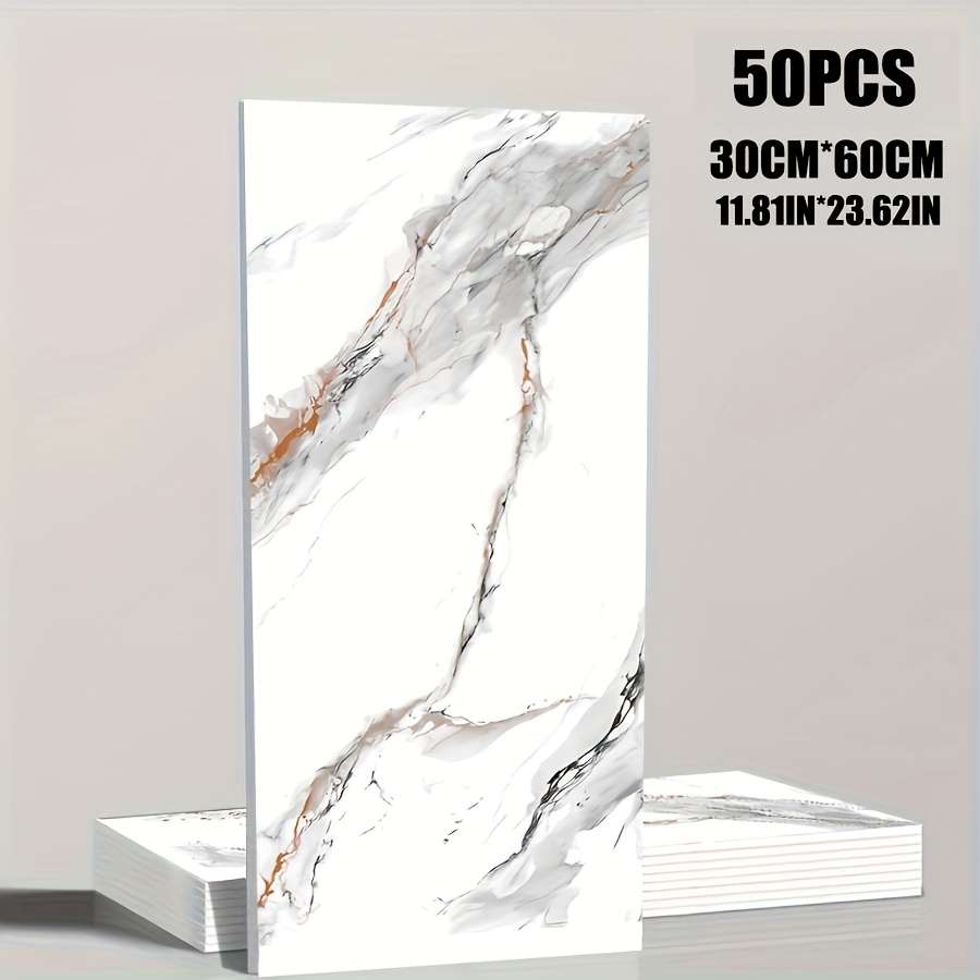 100PCS Elegant High Density Light Luxury Imitation Marble Pattern Wallpaper