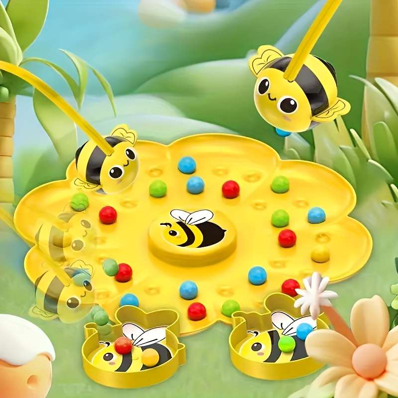 Magnetic Bee & Candy Bean Picking Toy Parent Child Interactive Learning Game