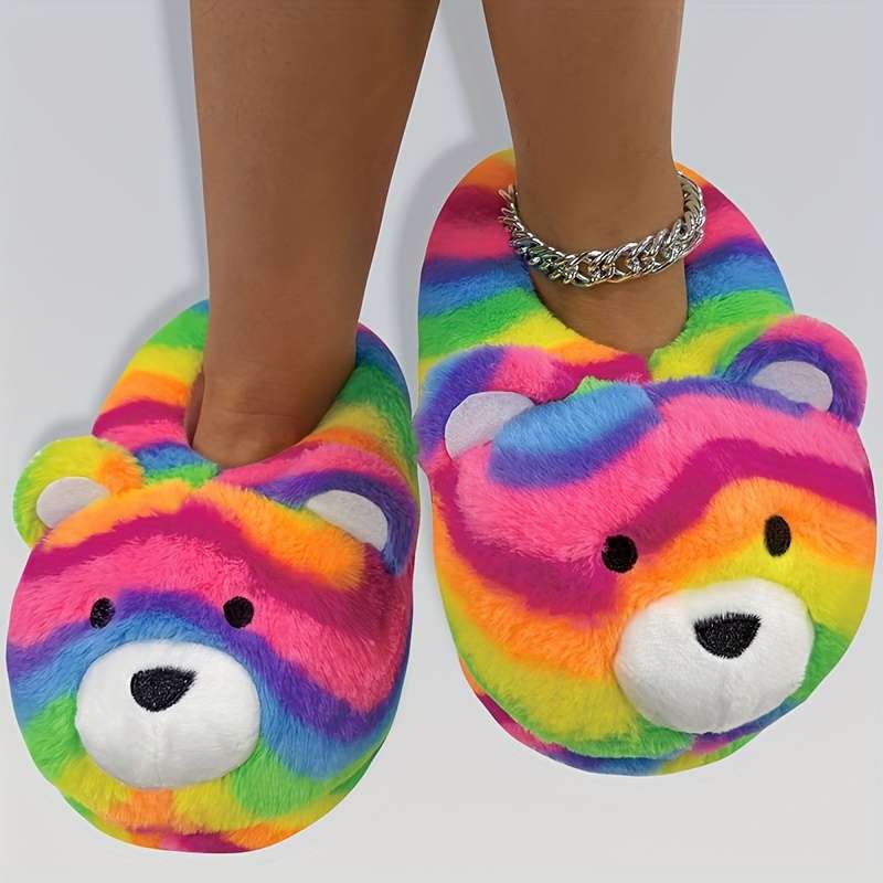 Cotton Slippers Color Deep Rainbow Sizeuk 6