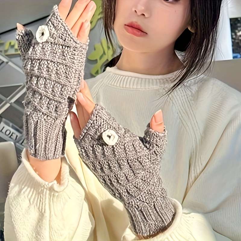 Gloves Color 1Pair Grey