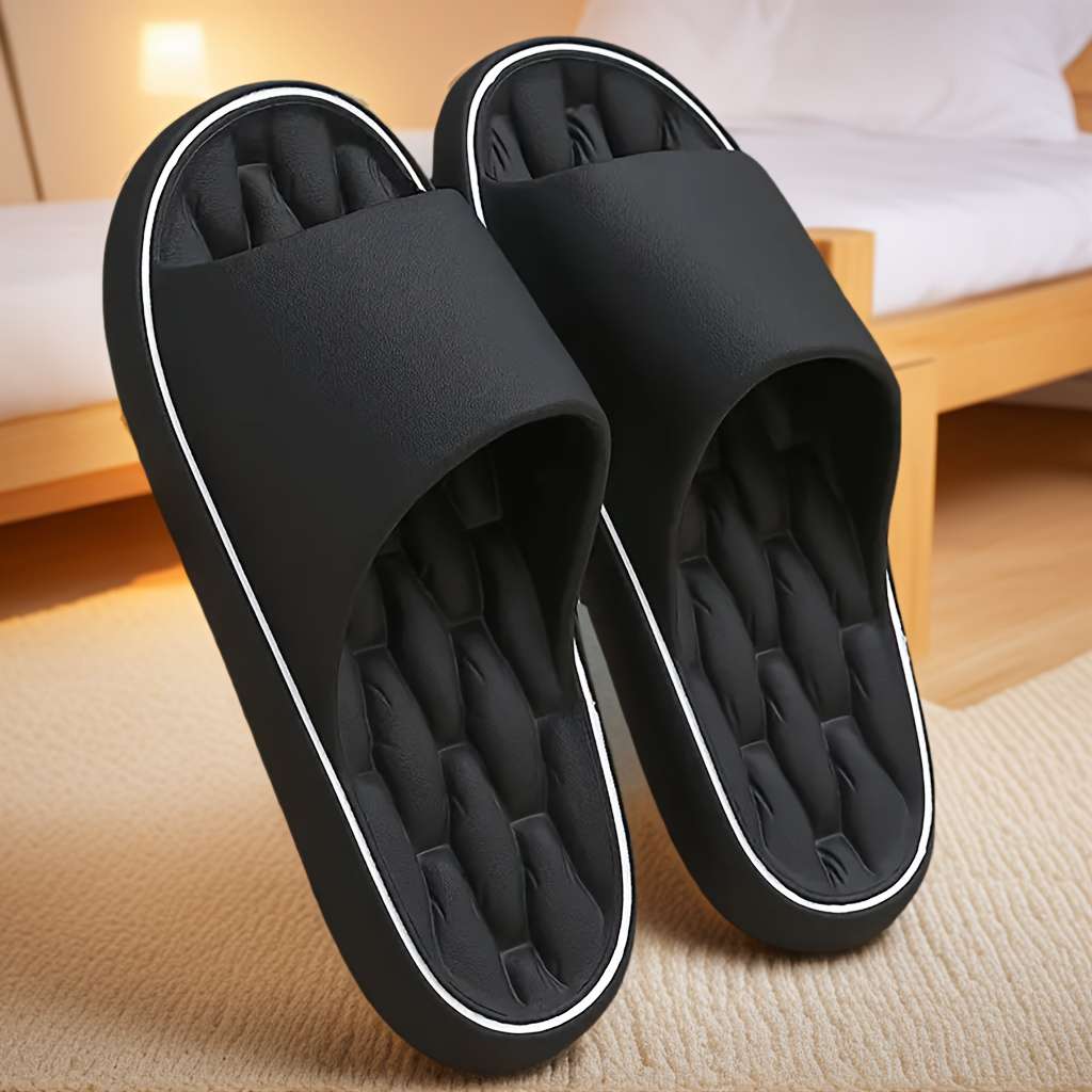 Men Slippers Summer Style Black Size Uk 7.5 To 8