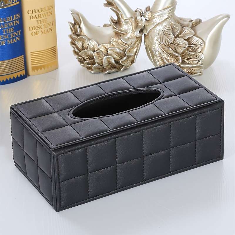 Car Tissue Box Color White Size 25.15 X 13.72 Cm is Rectangular