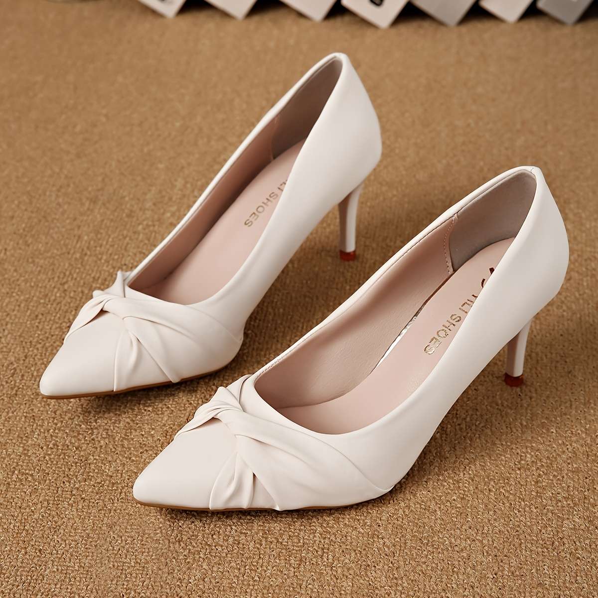 Women S High Heels Color Milky Sizeuk 3