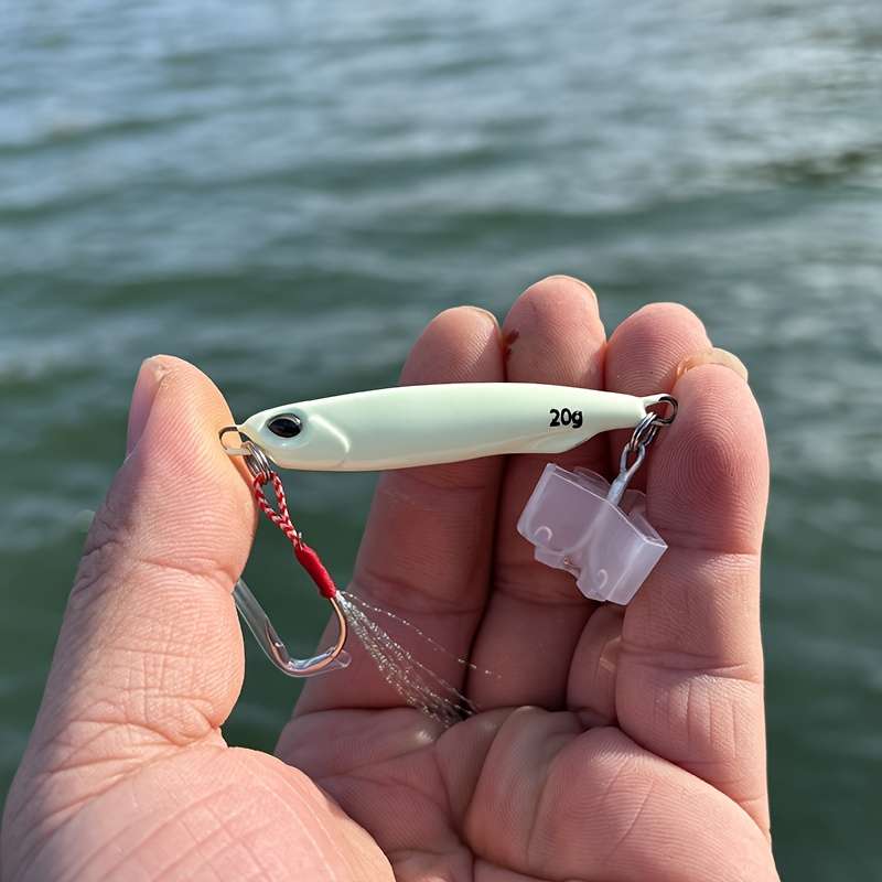 1pc 30g Luminous Metal Lure Fishing Bait Durable Iron ABS Construction