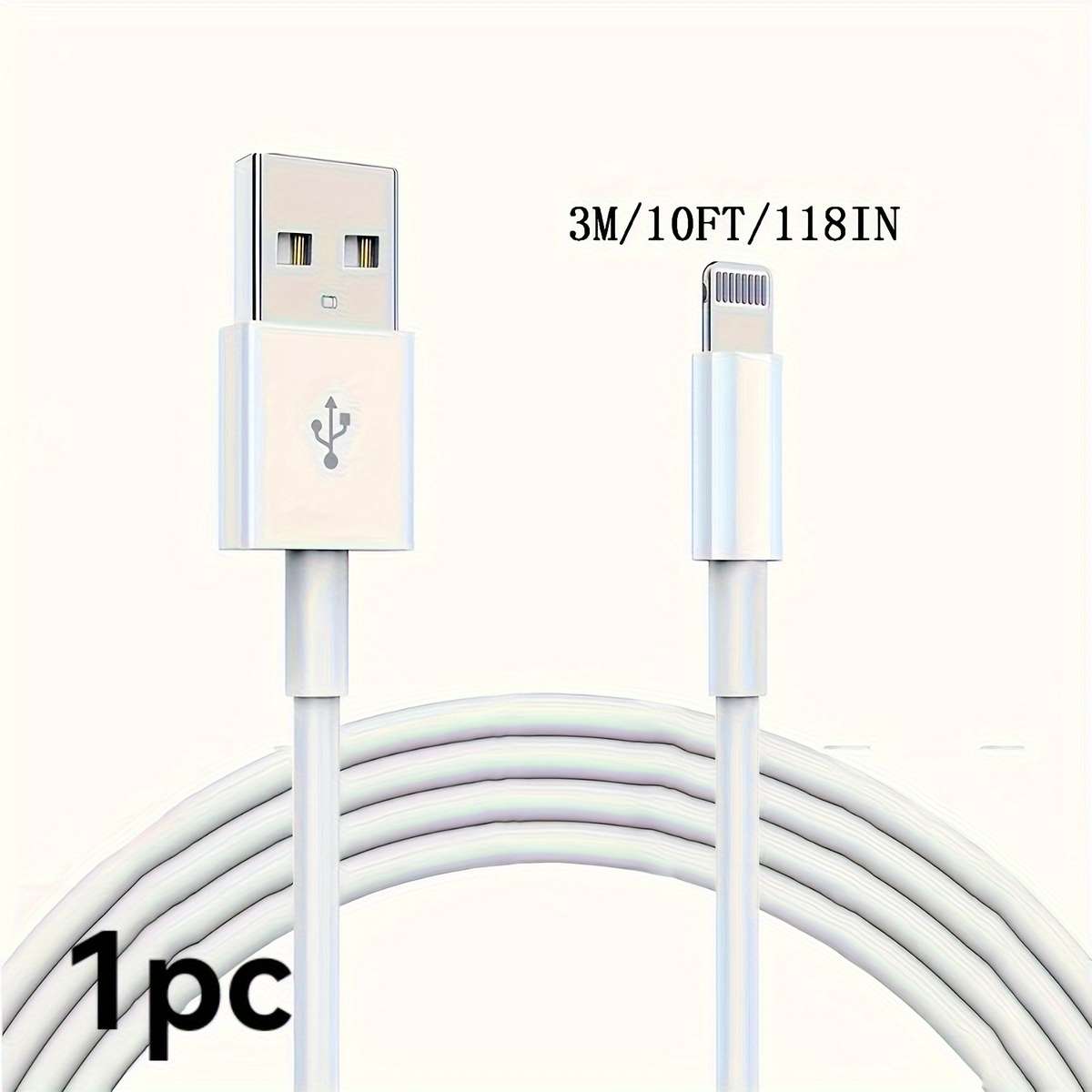 Charging Cable Size 300Cm 118Inch 10Ft Quantity