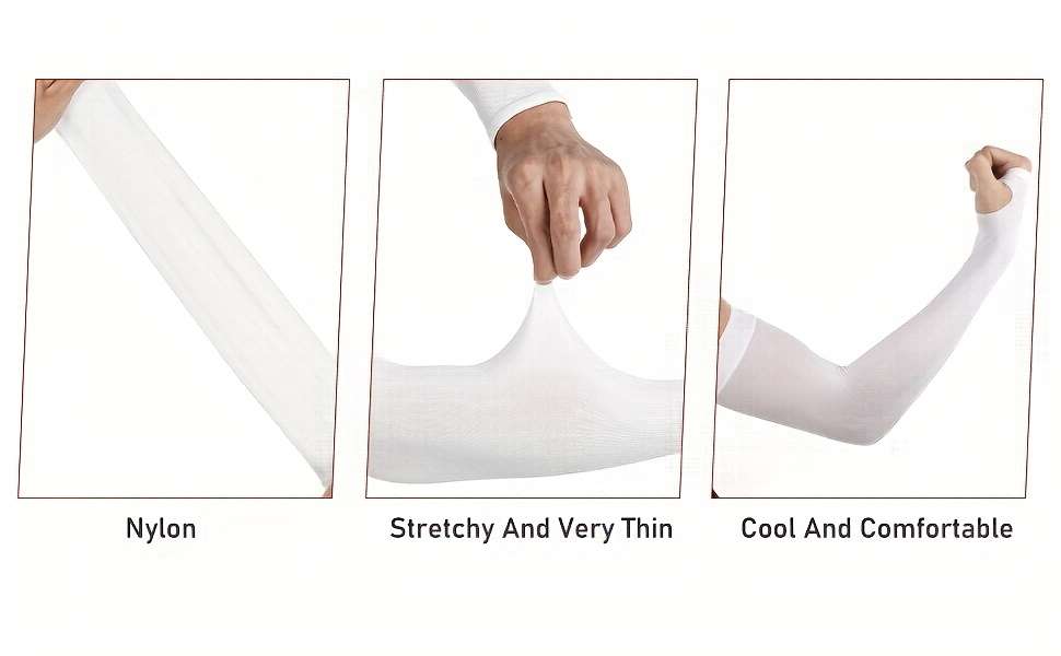 Sunscreen Sleeves Color 15 Pairs Black 5 White