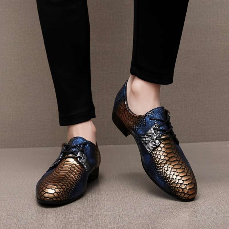 Mens Leather Shoes Color Blue Brown Sizeuk 10.5