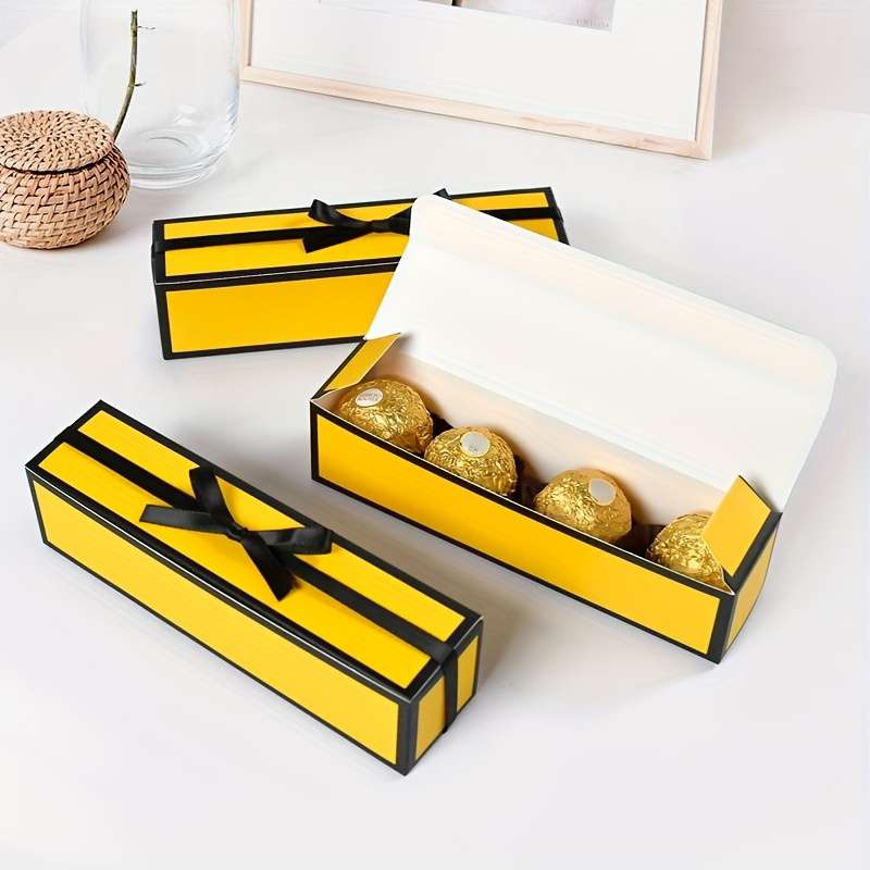 Christmas Gift Boxes Color White Edger 10Pcs