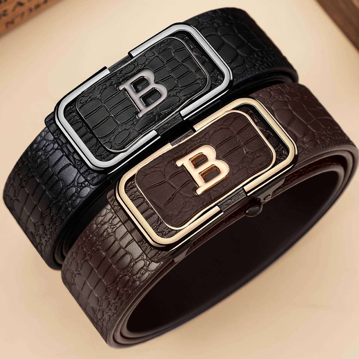 Belt Color 2Pcs Brown Black Size 120Cm