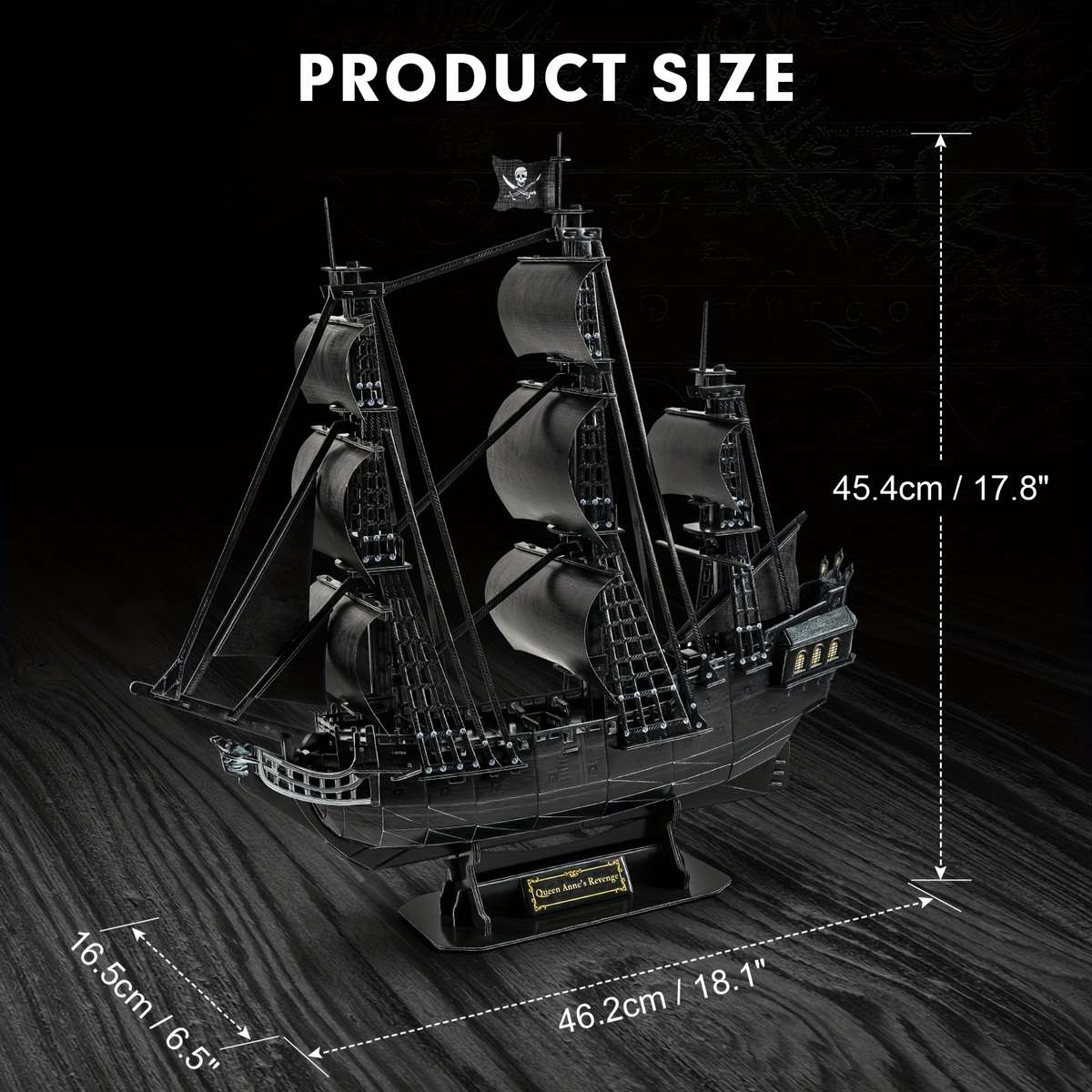 3D Jigsaw Puzzle Model Ship Items Black Pirate Ship