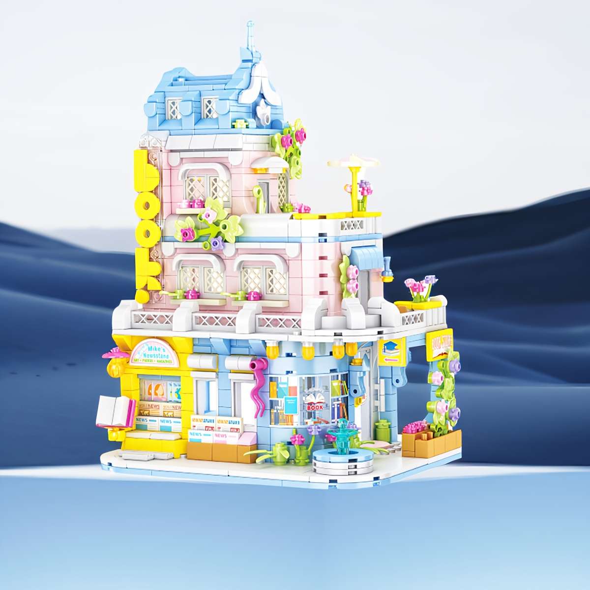 Building Toy Architectural Model Toy Set Style Bookstore