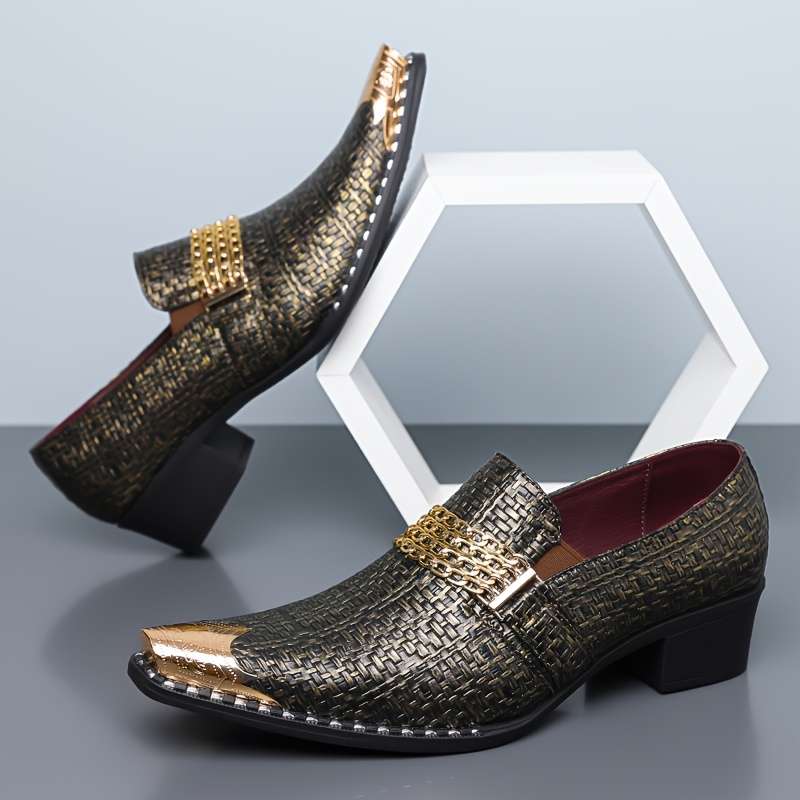 Mens Leather Shoes Color Golden Sizeuk 8.5