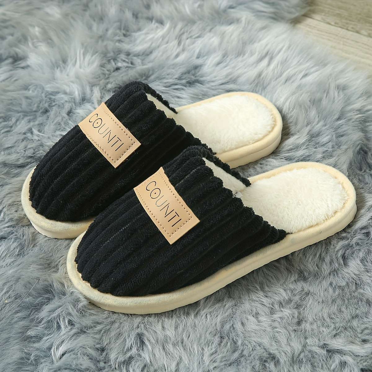 Cotton Slippers Color Grey Sizeuk 6.5-7