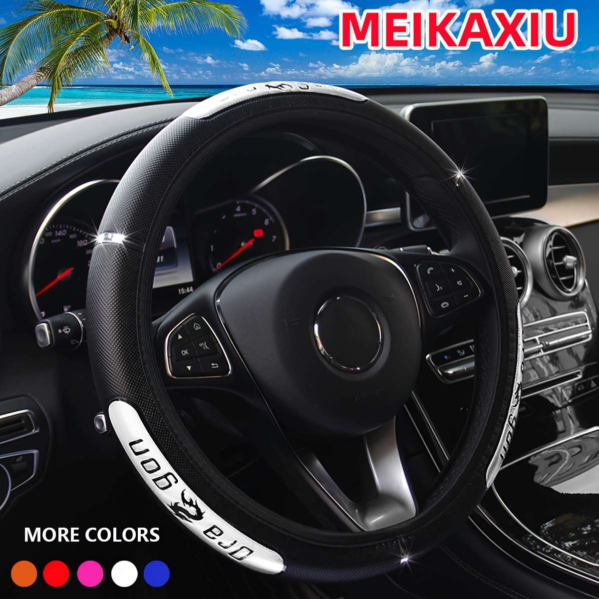 Car Steering Wheel Cover Orange