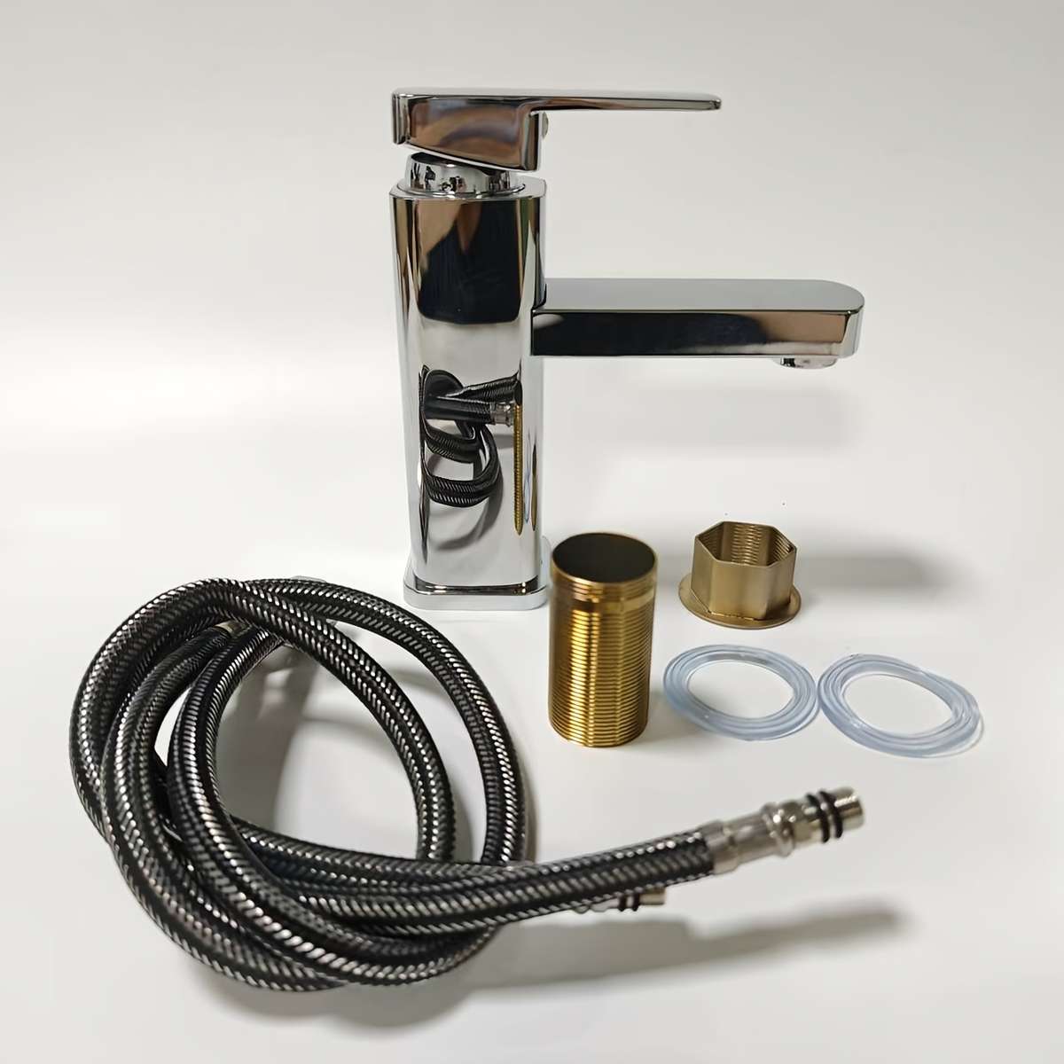 Faucet Silvery Items Faucet  2 Braided Hoses