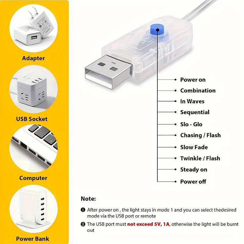 Christmas Lights Blue Size 5M 16.4Ft 50Leds