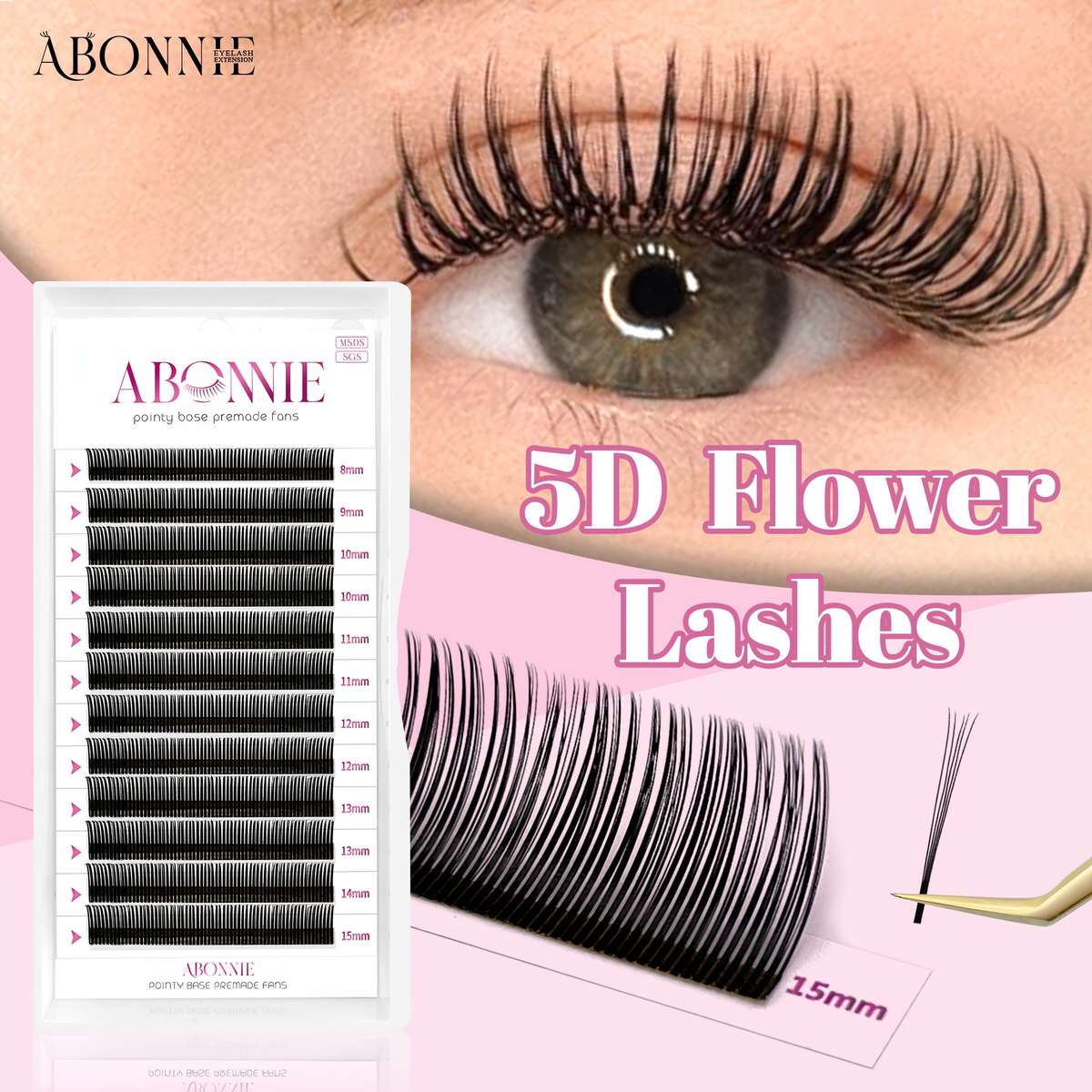 Natural Volume False Eyelashes Style D Mix 05mm