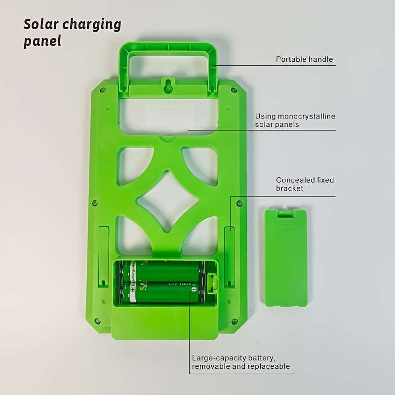 Solar Emergency Lights Color Green Solar Panel  2 Bulbs