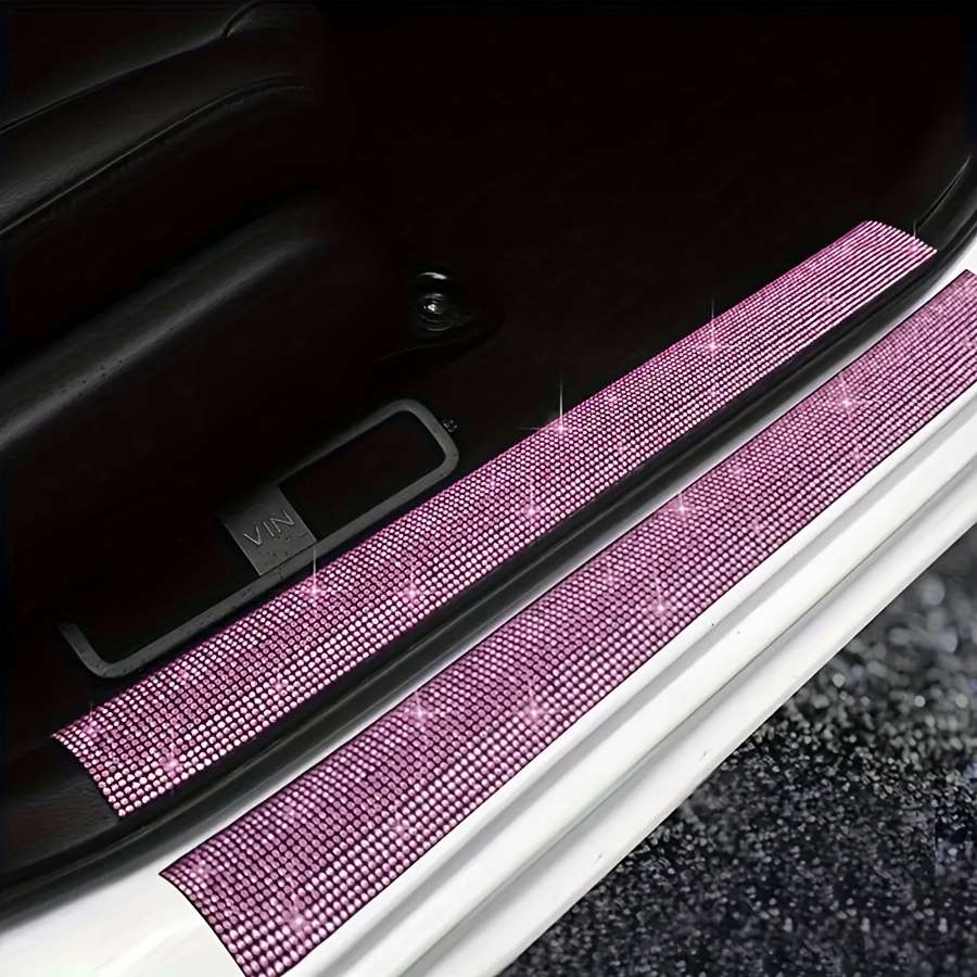 2Pcs Scratch With Protective Threshold Decorative Crystal Resistant Trim