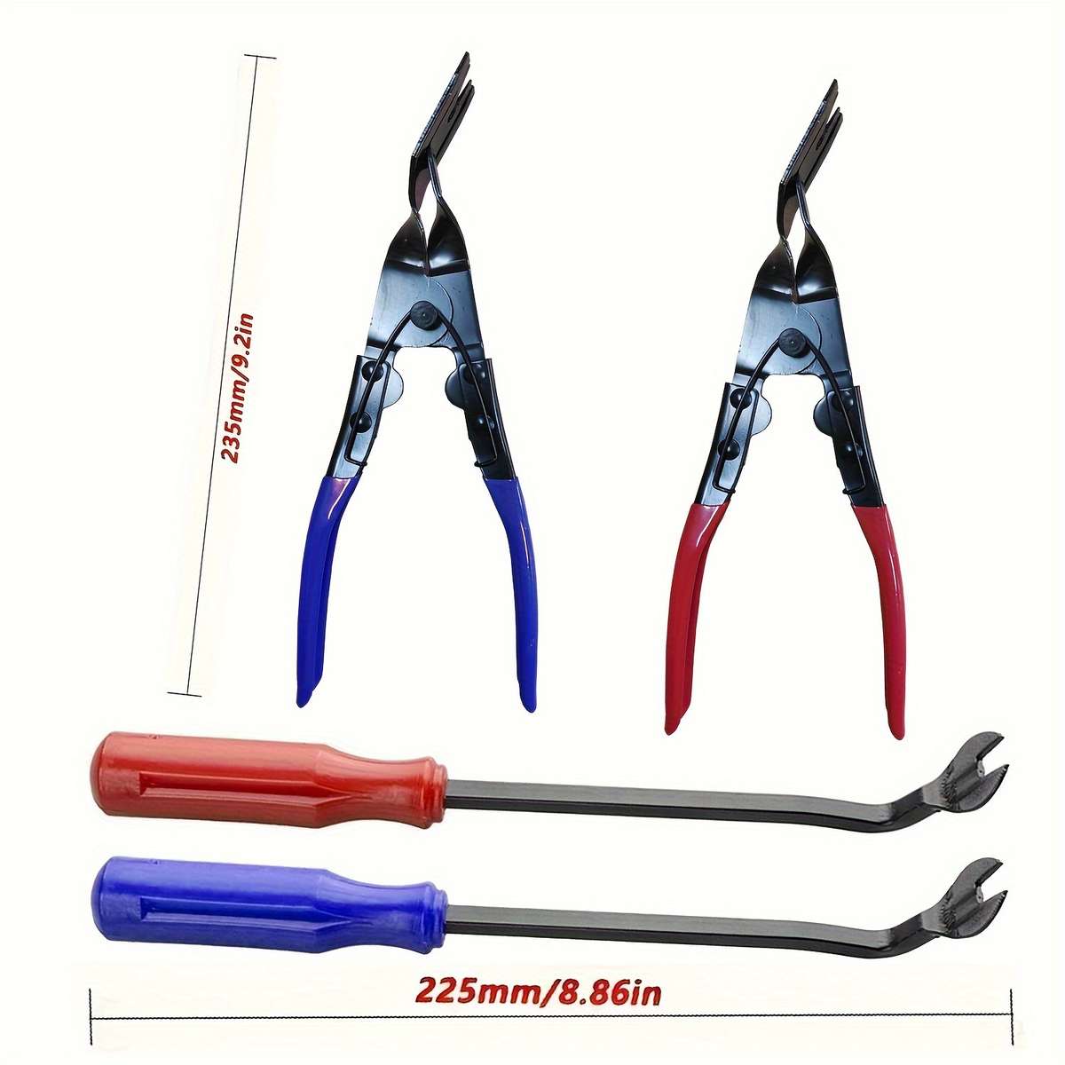 2Pcs Automotive Fastener Trim Removal Tool Kit