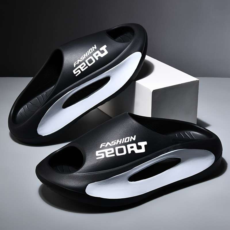 Men Slippers Summer Style Black 12 Size Uk 9.5 To 10