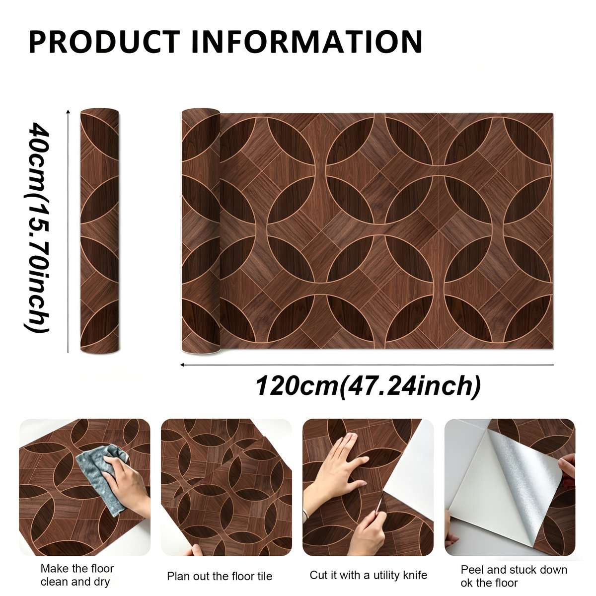 Self Adhesive Floor Stickers 40*120Cm